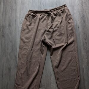 Nova men  Brown With Beige Pinstripe Light Weight Pull On  Pants